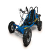 Drift Go Kart in blue with padded seat.